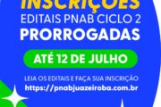 Prorrogadas até 12 de julho inscrições para editais da Política Nacional Aldir Blanc em Juazeiro
