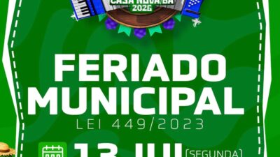 Casa Nova é feriado nesta segunda-feira (13) após Festa do Interior, segundo legislação municipal; confira 