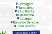 Prefeitura de Casa Nova leva vacinação contra gripe para comunidades nesta quinta-feira (16)