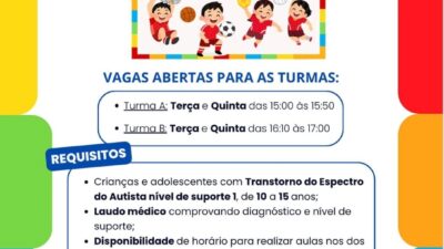 Projeto da Univasf oferece atividades esportivas para crianças e adolescentes com Transtorno do Espectro Autista (TEA) nível de suporte 1