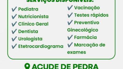 Povoado Açude de Pedra recebe o programa Saúde em Todo Lugar neste sábado (05) em Casa Nova