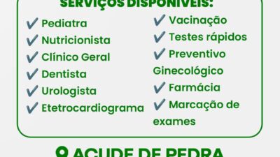 Povoado de Açude de Pedra, em Casa Nova, recebe mutirão de saúde neste sábado (5)