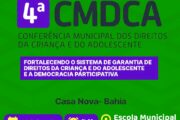 4ª Conferência Municipal dos Direitos da Criança e do Adolescente de Casa Nova começa nesta terça (15)